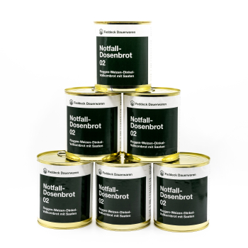 6 x canned bread 02 whole grain rye, wheat, spelled, best before 10 years, 420g each